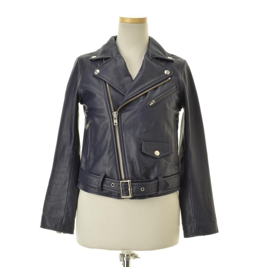 【URBANRESEARCHLirica】カーフスキンダブルライダースジャケット URBAN RESEARCH Lirica / アーバンリサーチリリカ カーフスキンダブル