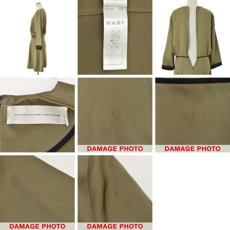 Victoria, Victoria Beckham / ヴィクトリア ベッカム サテン 七分袖ワンピース