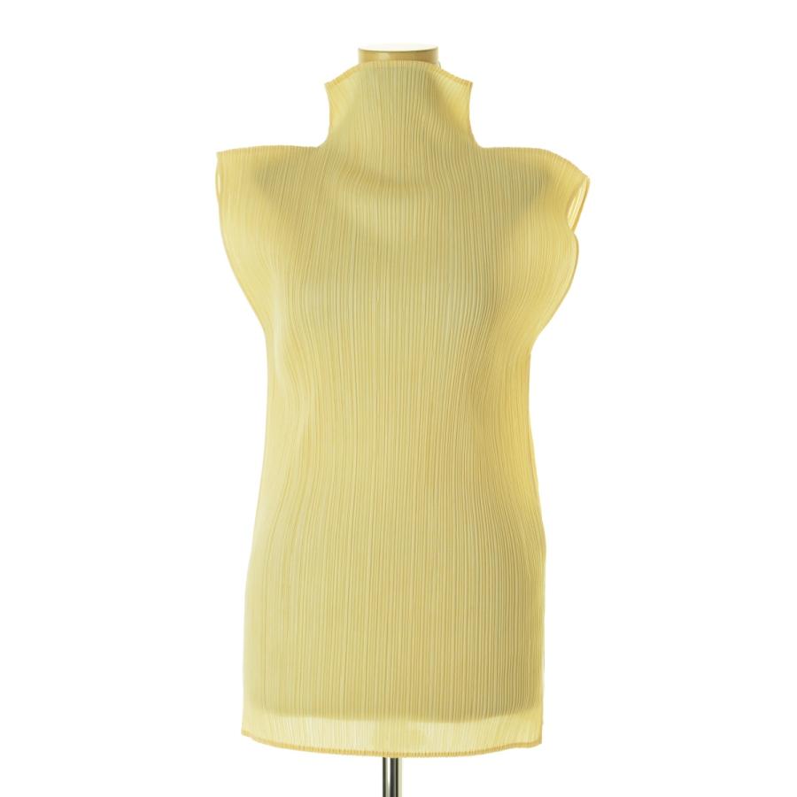 黄色 プリーツ ノースリーブ チュニック 黄色 プリーツ ノースリーブ チュニック
