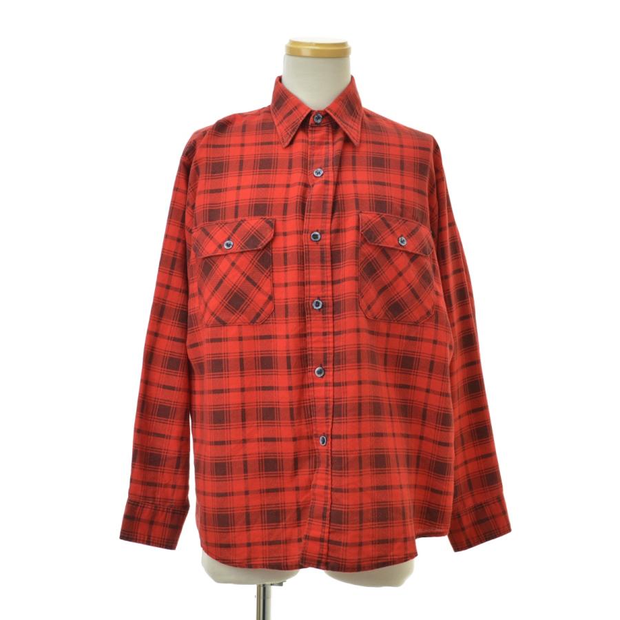 70s sears PERMA-PREST プリントネルシャツ SEARS / シアーズ 70s PERMA PREST プリントネル 長袖シャツ