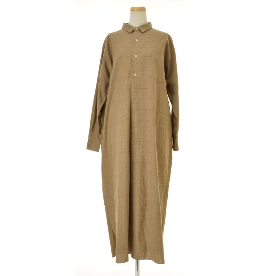 LENO / リノ L1902-DR002 コットンシルクグレンチェックプルオーバー  