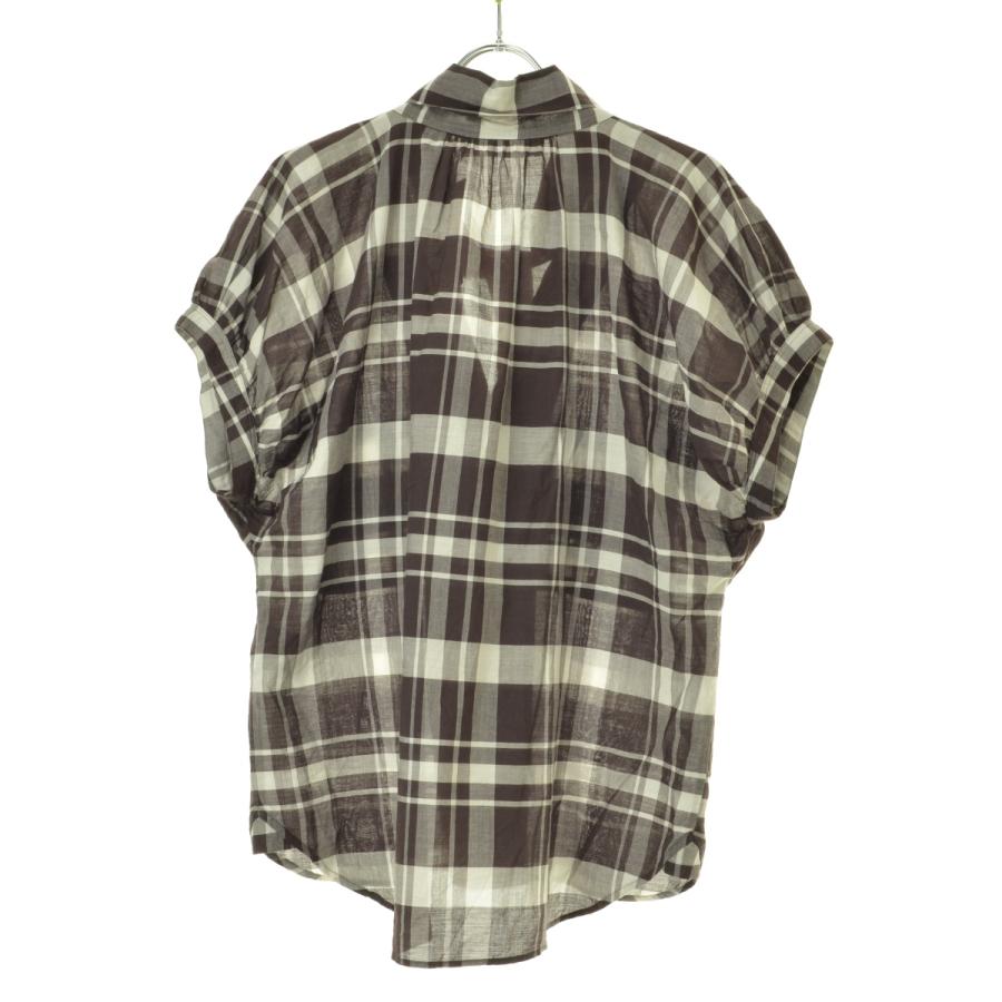 SACRA / サクラ SD503031 COTTON SILK CHECK コットンシルクチェック タイ 半袖ブラウス｜kanful｜02