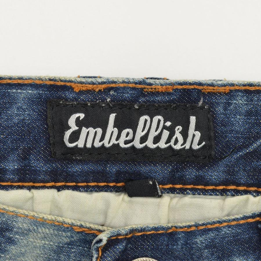 Embellish. / エンブリッシュ ダメージ加工バイカー デニムパンツ 