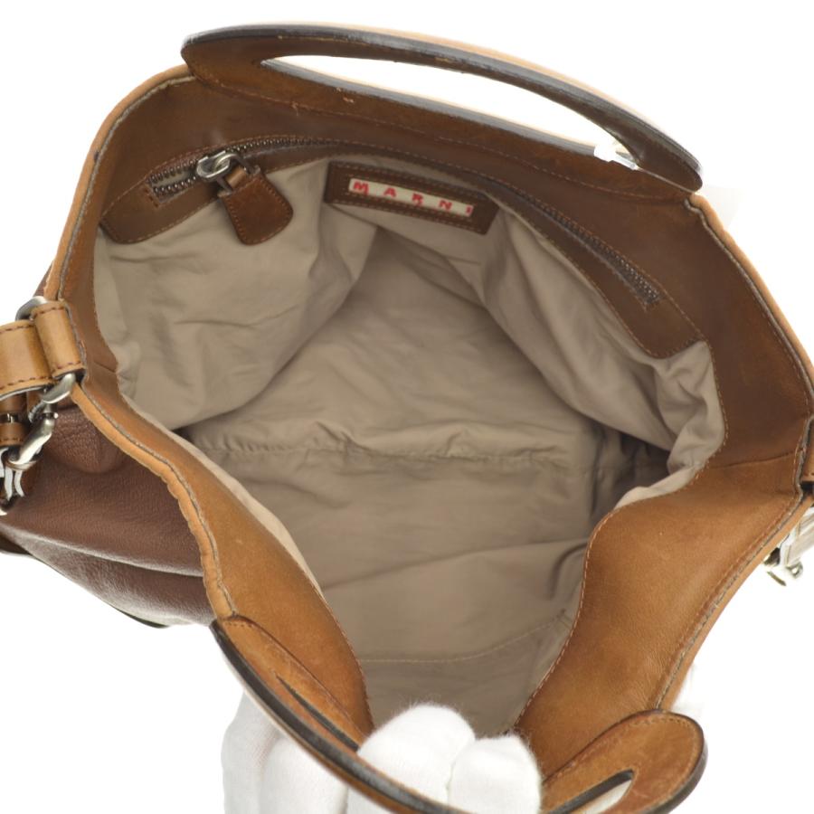 MARNI（マルニ） 2WAY レザー バルーン ショルダーバッグ : ブランド 