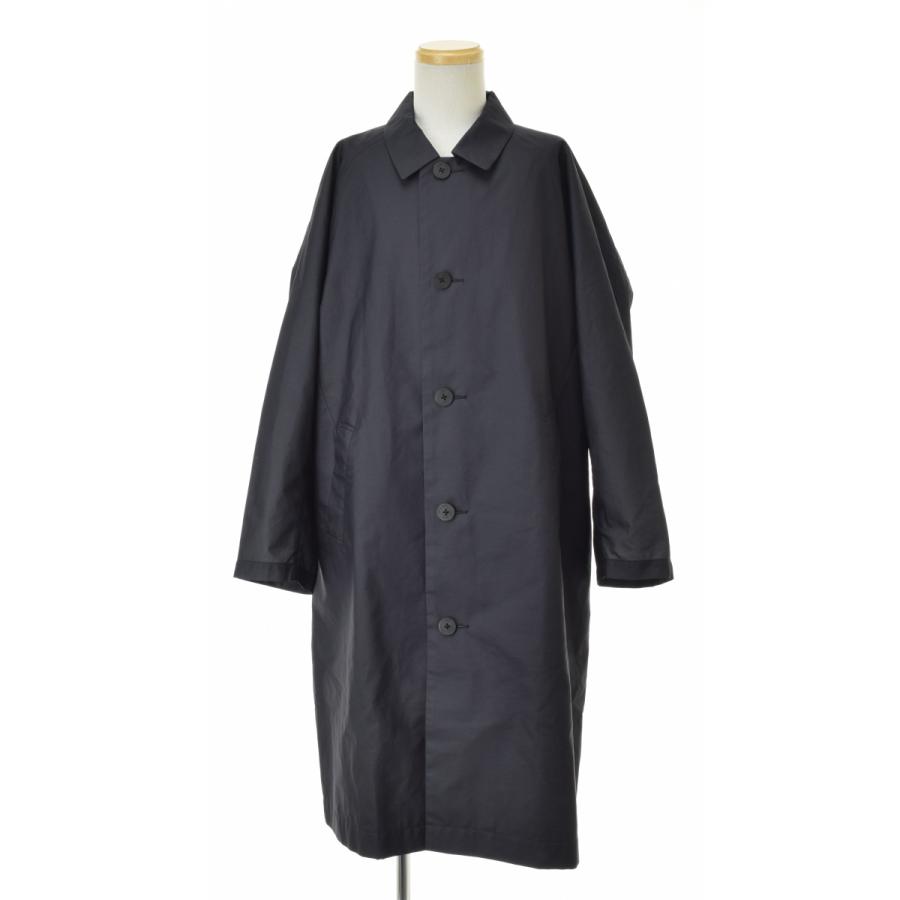 DESCENTE（デサント）ナイロン製モッズコート、ステンカラーコート カーキ