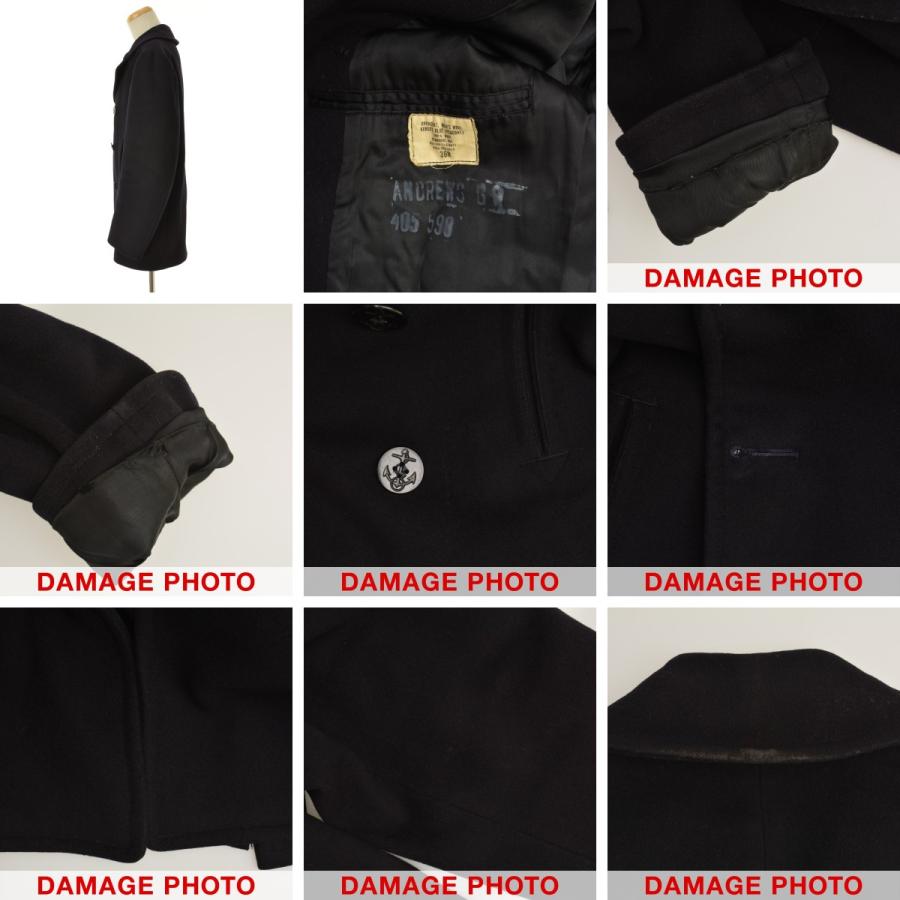 US NAVY / ユーエスネイビー 70s OVERCOAT MANS WOOL KERSEY BLUE