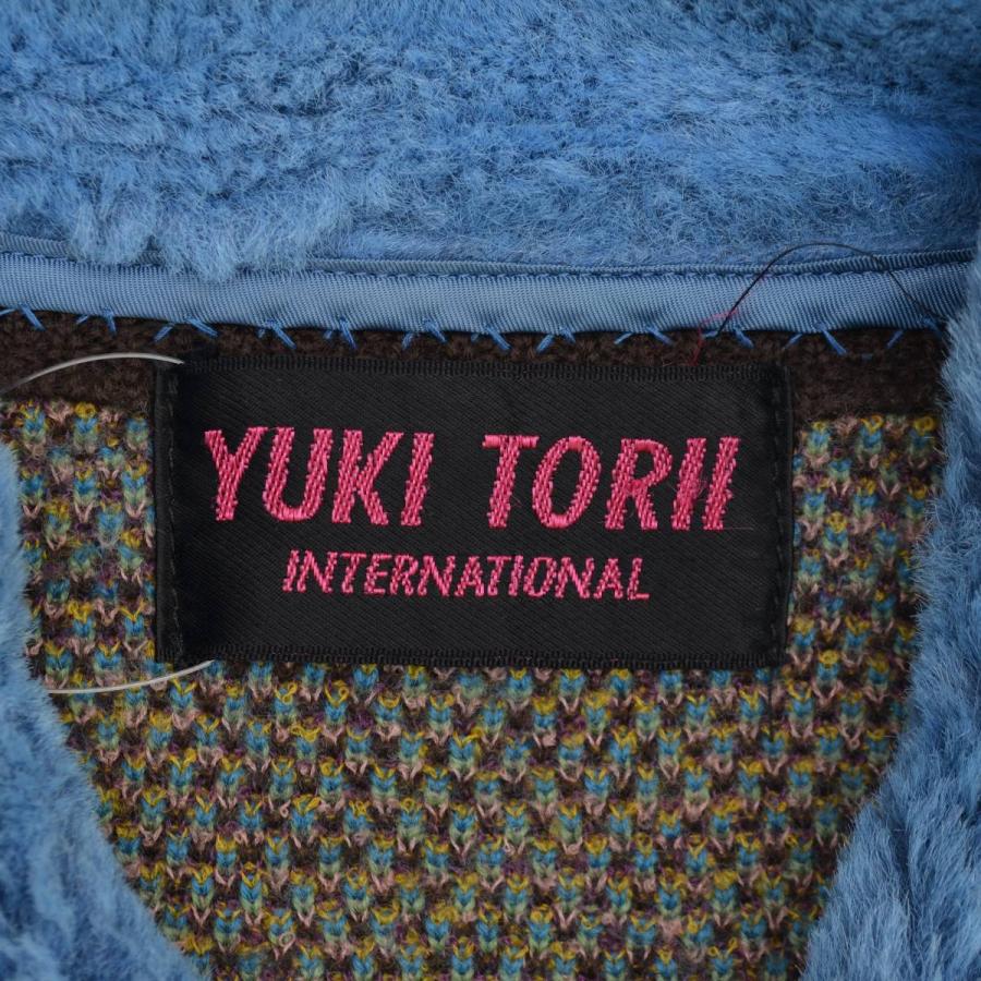 YUKI TORII / ユキ トリイ フェイクファー付ジャガードロングニット 