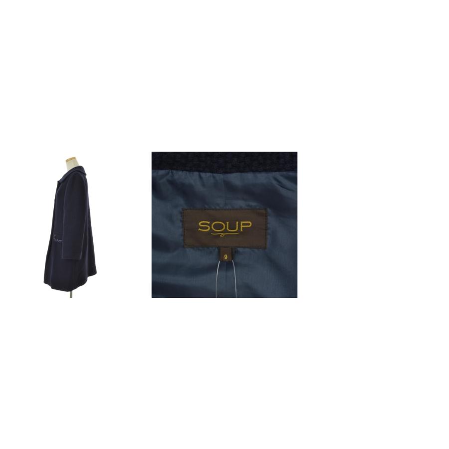 SOUP / スープ 732-97194 ラウンドカラーツイード ウールコート｜kanful｜04