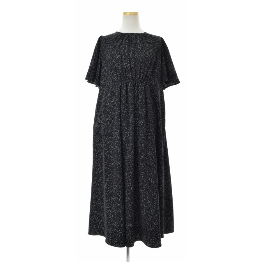 PLST PLS+T / プラステ 12-1205033 ドットロング 半袖ワンピース  