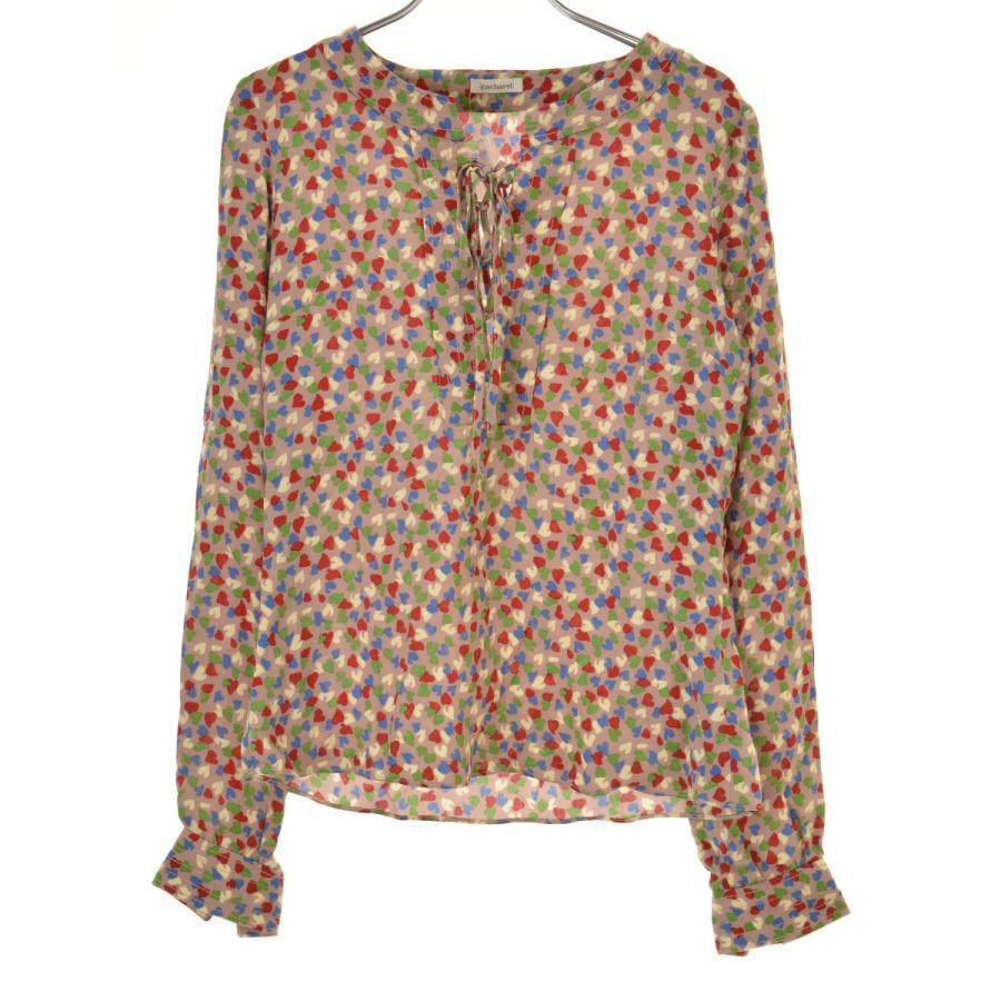 CACHAREL Cacharel / キャシャレル 総柄シルク 長袖ブラウス 
