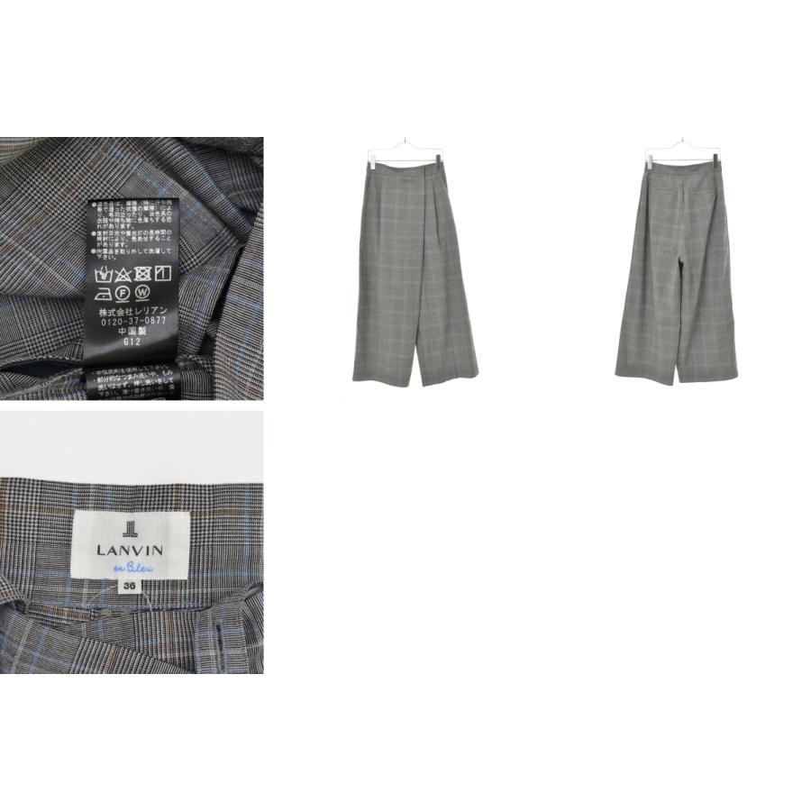 LANVIN en Bleu / ランバンオンブルー 3386403 ライトウールタックワイド パンツ_2