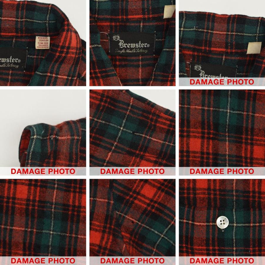 【Brewster】〜70s ウールチェック長袖シャツ Brewster 〜70s ウールチェック 長袖シャツ : ブランド古着の買取販売