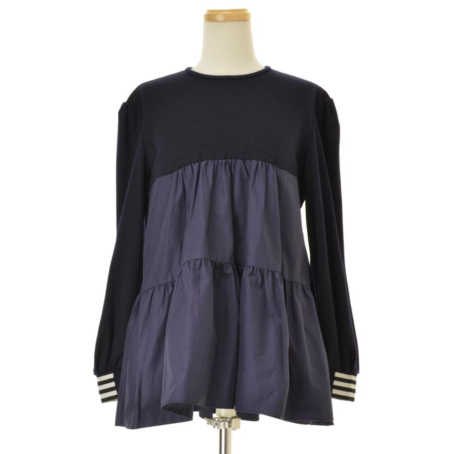 ボーダーズアットバルコニーウィークエンドティアードトップ38長袖トップス