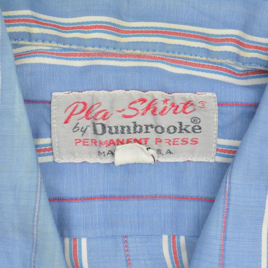 Dunbrooke / ダンブローク 70s USA製 ストライプ 半袖シャツ 
