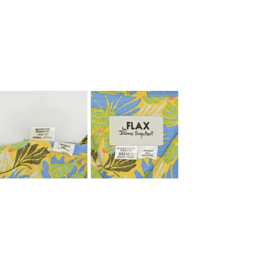 FLAX by Jeanne Engelhart リーフ柄 リネン ハワイアン アロハ