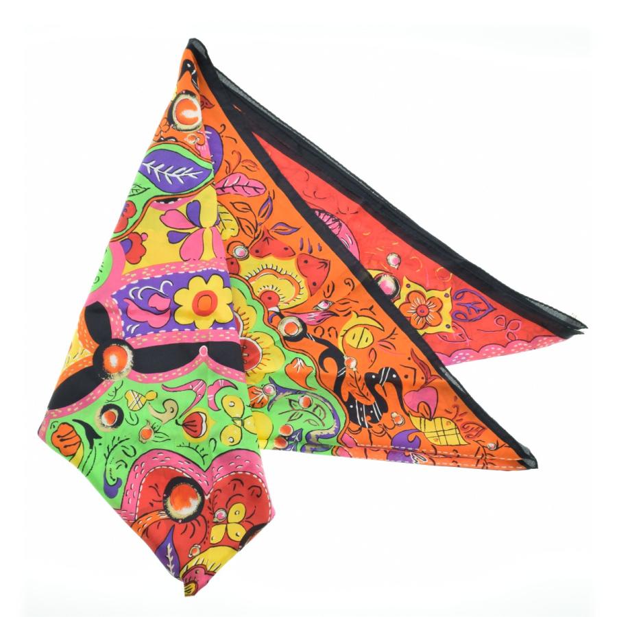 KENZO / ケンゾー archive 総柄 シルク 大判 スカーフ : ブランド古着  