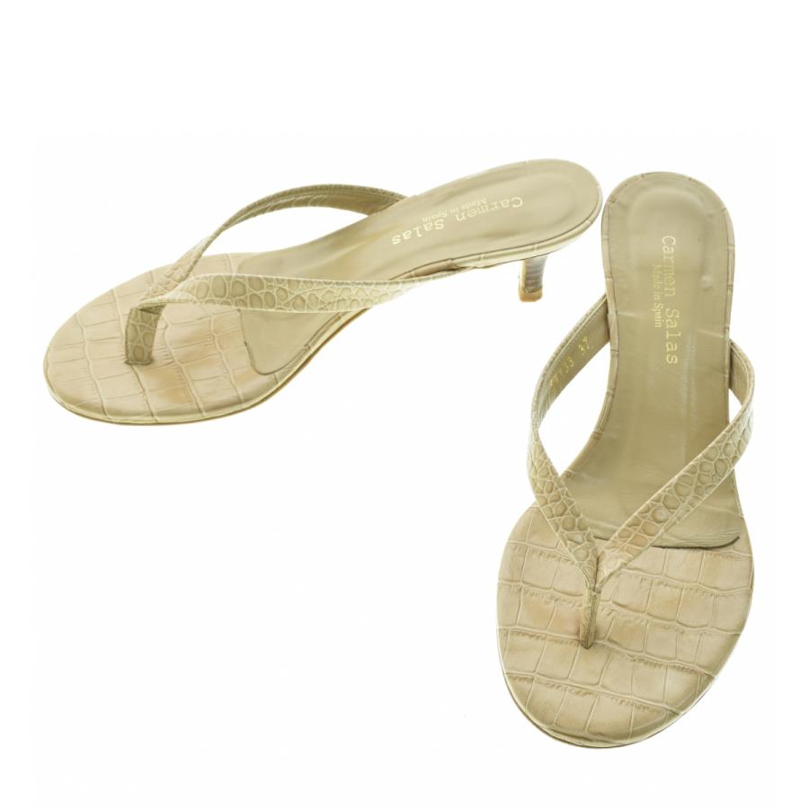 Carmen Salas トングサンダル（Carmen Salas / カルメン サラス 型押し  