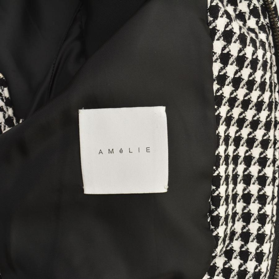 AMeLIE 16A54007 レザースリーブ ハウンドトゥース ボンディング