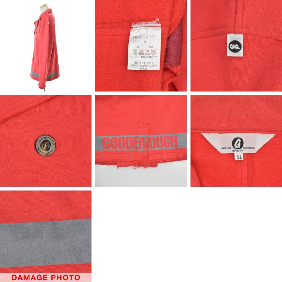 【美品】GOODENOUGH (グッドイナフ) パイピング ピーコート GOODENOUGH（グッドイナフ） 13AW GE-131007 BRUSHD FLEECE P-COAT