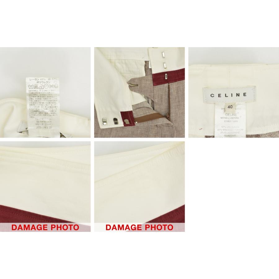 CELINE / セリーヌ 21A37 タックストレッチ ハーフパンツ : ブランド  