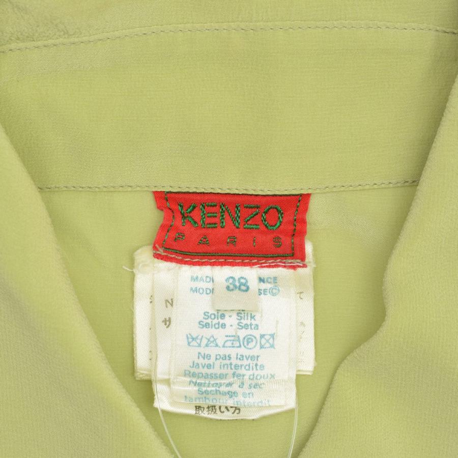 【KENZO】赤タグ シルク イタリアンカラー長袖シャツ KENZO（ケンゾー） 赤タグ シルク イタリアンカラー 長袖シャツ