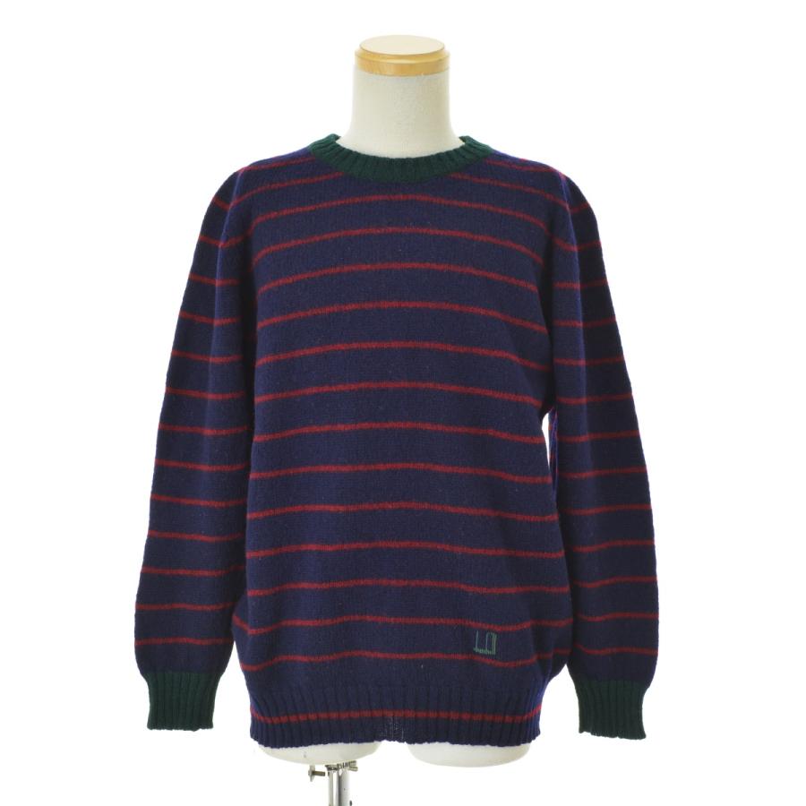 dunhill ダンヒル ニット・セーター メンズ 【古着】【中古】 dunhill（ダンヒル） スコットランド製 ボーダーウール 長袖ニット