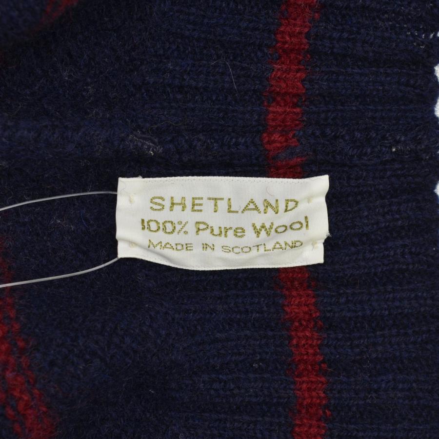 dunhill（ダンヒル） スコットランド製 ボーダーウール 長袖ニット