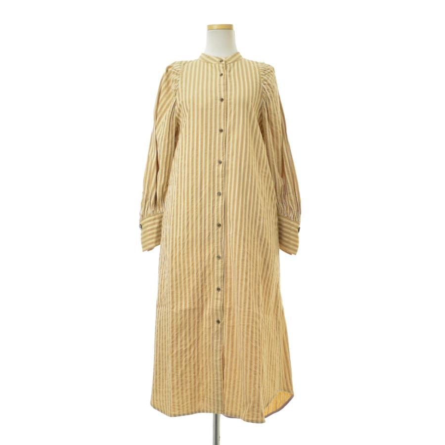 ローズバッド（ROSE BUD） バンドカラーシャツワンピース ROSE BUD（ローズバッド） 600-9140015 ストライプ バンドカラーシャツ