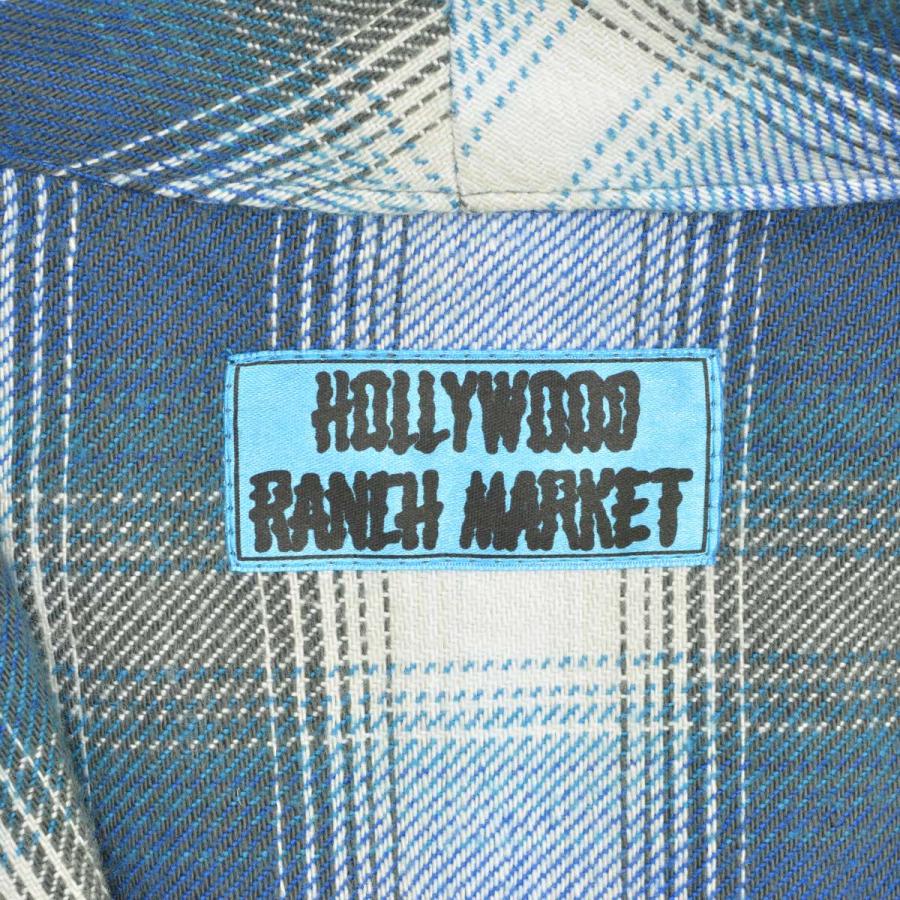 HOLLYWOOD RANCH MARKET / ハリウッドランチマーケット 24AW 1010218 リバーシブル オンブレチェック ナイトシャツ ショールカラー ローブ 長袖カーディガン