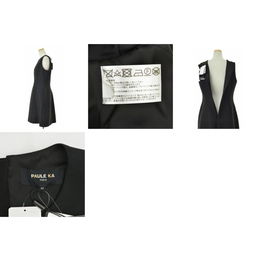 美品　PAULE KA ポールカ　ビジュー付き　黒　ワンピース 美品 PAULE KA ポールカ ビジュー付き 黒 ワンピース