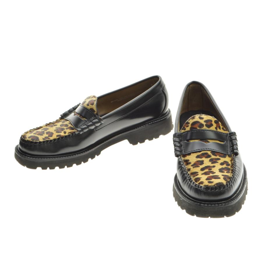 G.H.BASS / バス WEEJUNS BA91509 BLACK&LEOPARD RUG SOLE レオパード