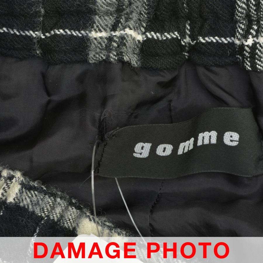 gomme（ゴム） GR-P93-005 チェック サルエル クロップドパンツ