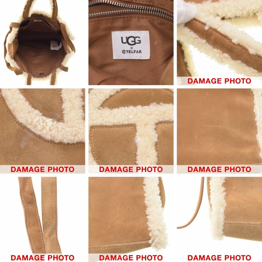 UGG(アグ) ショルダーバッグ UGG×TELFAR ミディアム ショッパー 1152231 ダークネイビー×アイボリー TELFAR/2way ファー Telfar and Ugg Announce New Denim-filled Collaboration