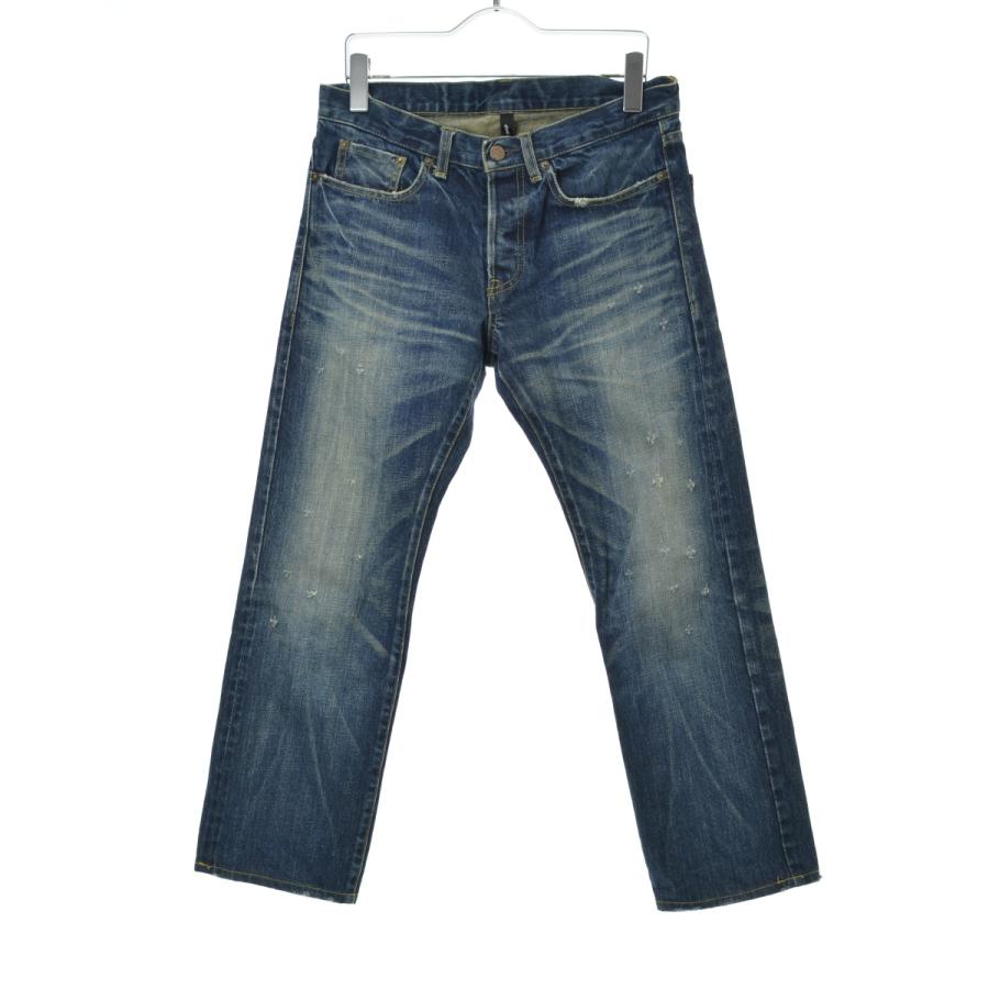 glamb ダメージ加工 ペインターデニムパンツ glamb（グラム） セルビッチ ダメージ加工 デニムパンツ : ブランド
