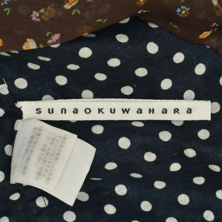 SUNAOKUWAHARA（スナオクワハラ） SK03FH919 ドット×小花柄 ギャザー 
