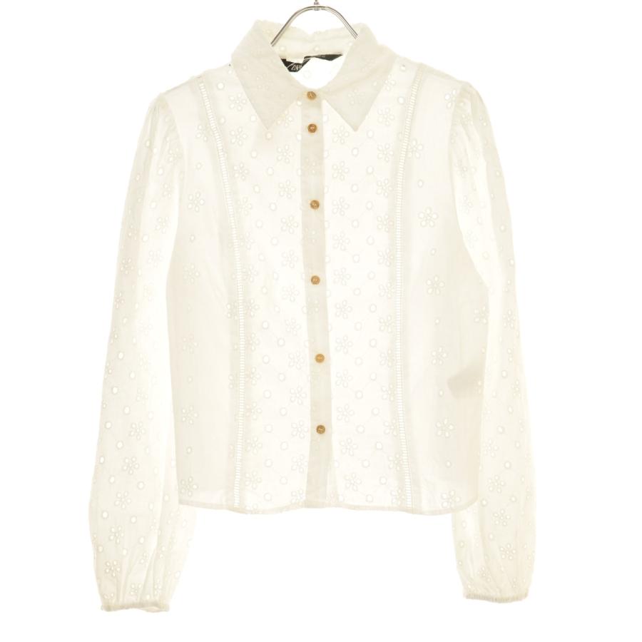 ZARA（ザラ） 3353/358/250 カットワークレース ブラウス 長袖シャツ 