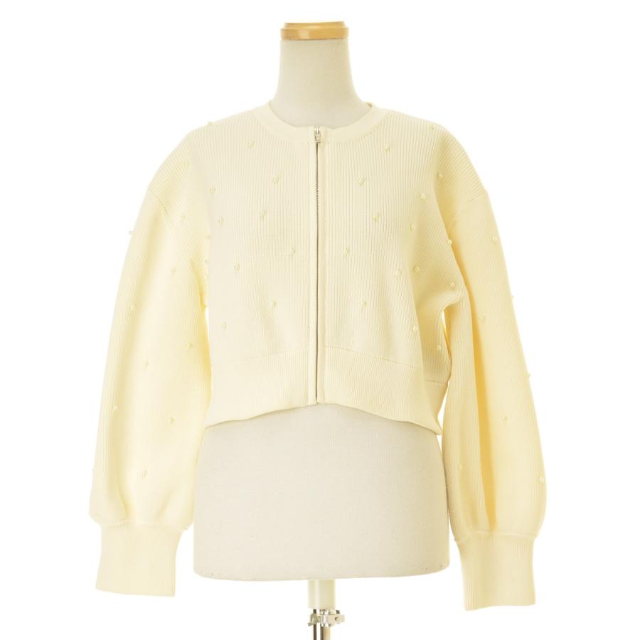 セルフォード CELFORD 24AW ジップパールカーディガン アイボリー CELFORD（セルフォード） (セール30%OFF) ジップパールカーディガン 24