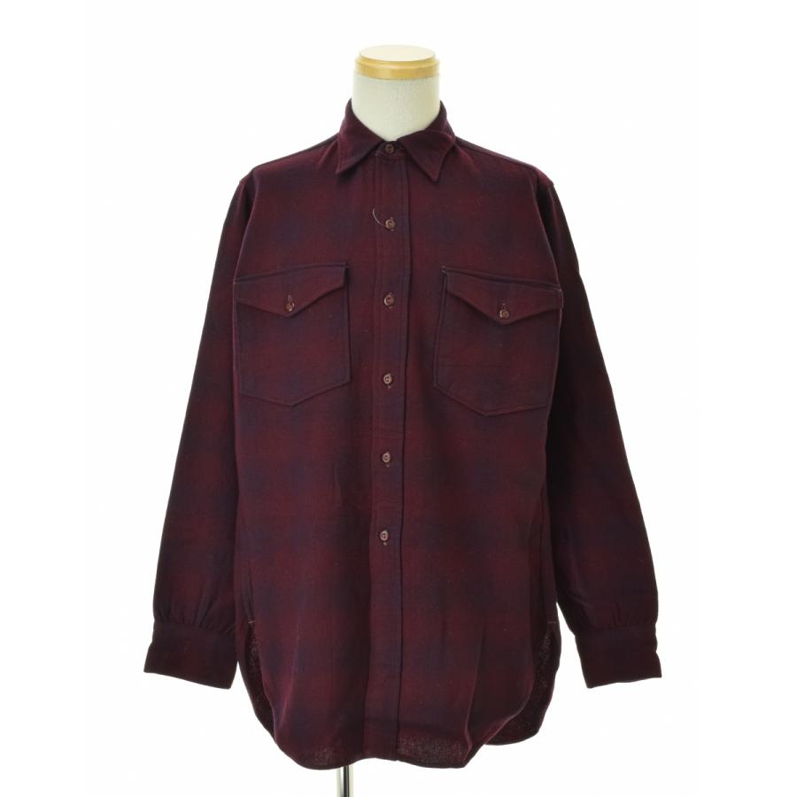 【PENDLETON】50s 2ポケット オンブレチェック ウール長袖シャツ PENDLETON（ペンドルトン） 50s 2ポケット オンブレチェック ウール