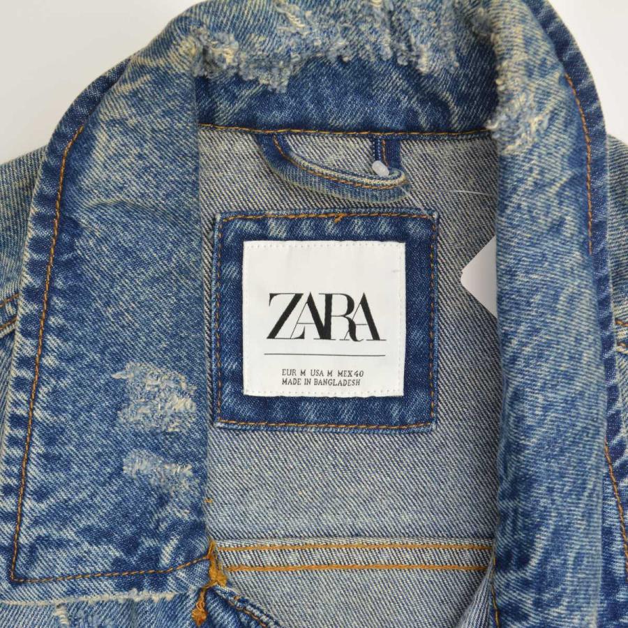 ZARA / ザラ 5520/494/427 ダメージ加工バックプリント デニム