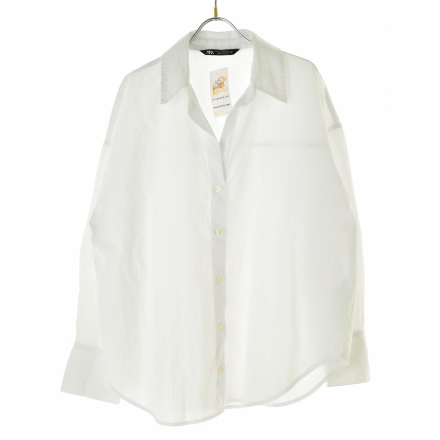 極美品ZARA(ザラ)スタッズ付きホワイトシャツブラウス ZARA - ZARA クロシェシャツブラウス 未使用タグ付きの通販 by ロブ