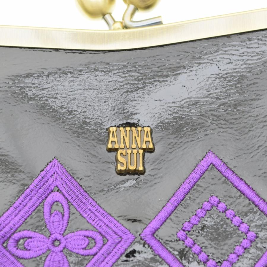 ANNA SUI / アナスイ レーシーガーデン エナメル 刺繍 がま口 トート