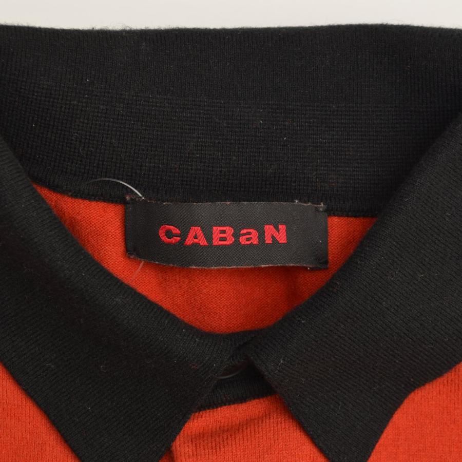 【caban】59-02-34-02002 コットンカシミヤストレッチ バイカラーポロニットプルオーバー長袖ニットセーター CABaN（キャバン） 59-02-34-02002 コットンカシミヤストレッチ バイ
