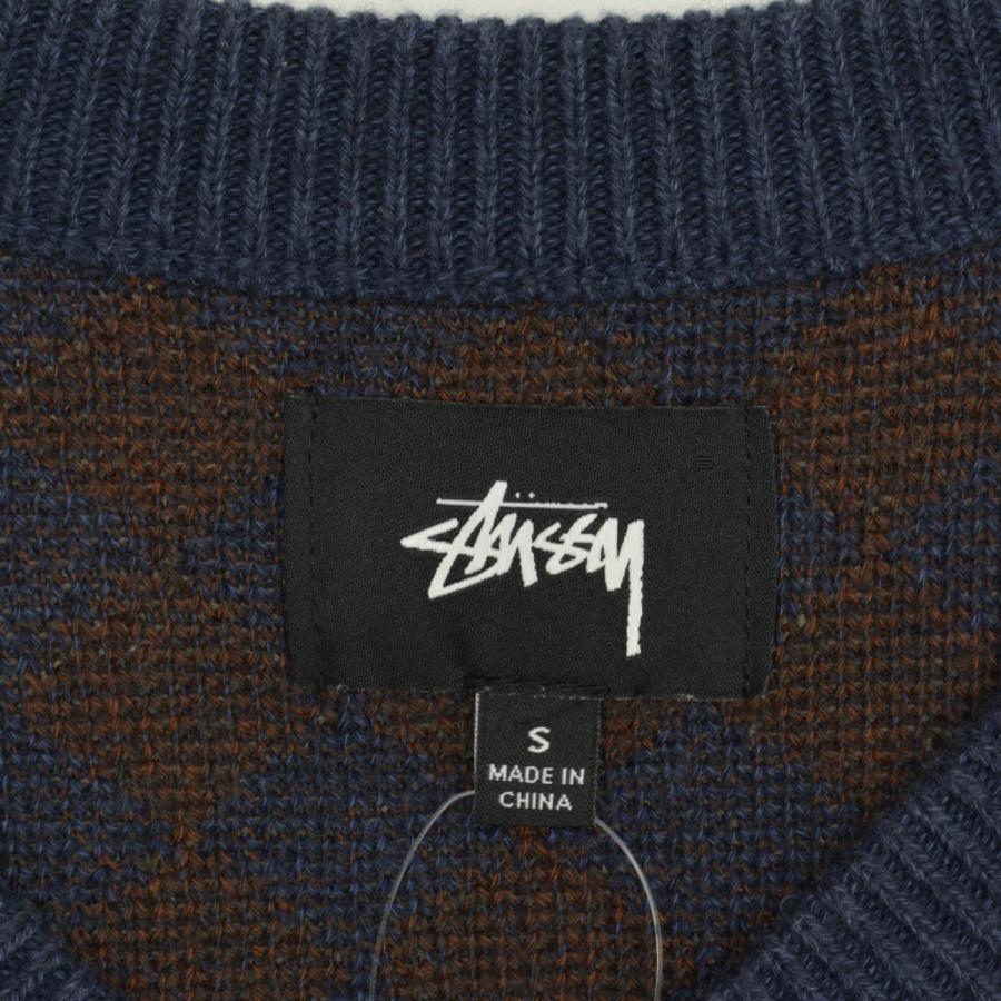 OLD Stüssy チェック柄 ベスト XL STUSSY（ステューシー） ダイヤチェック チェッカー ニットベスト