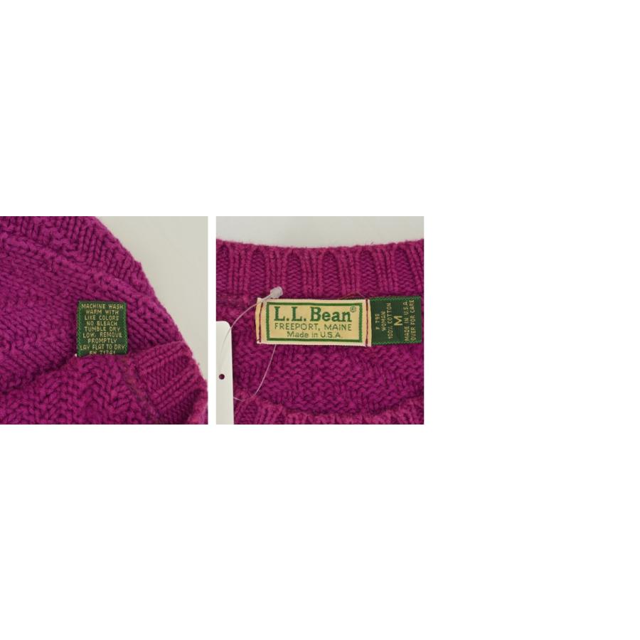 L.L.Bean（エルエルビーン） 80s〜 USA製 コットン 長袖ニットセーター