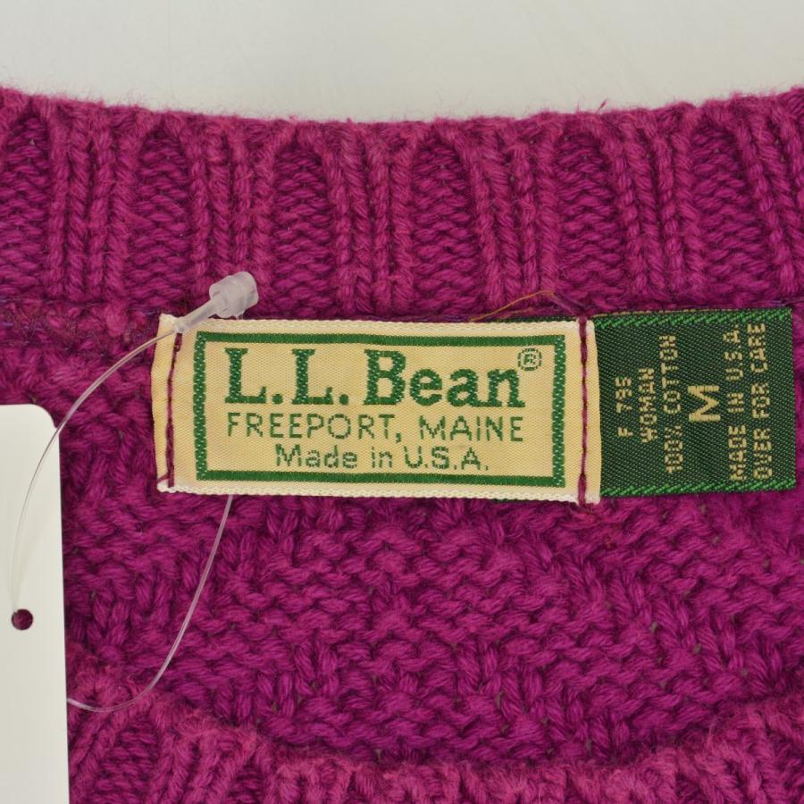 L.L.Bean（エルエルビーン） 80s〜 USA製 コットン 長袖ニットセーター