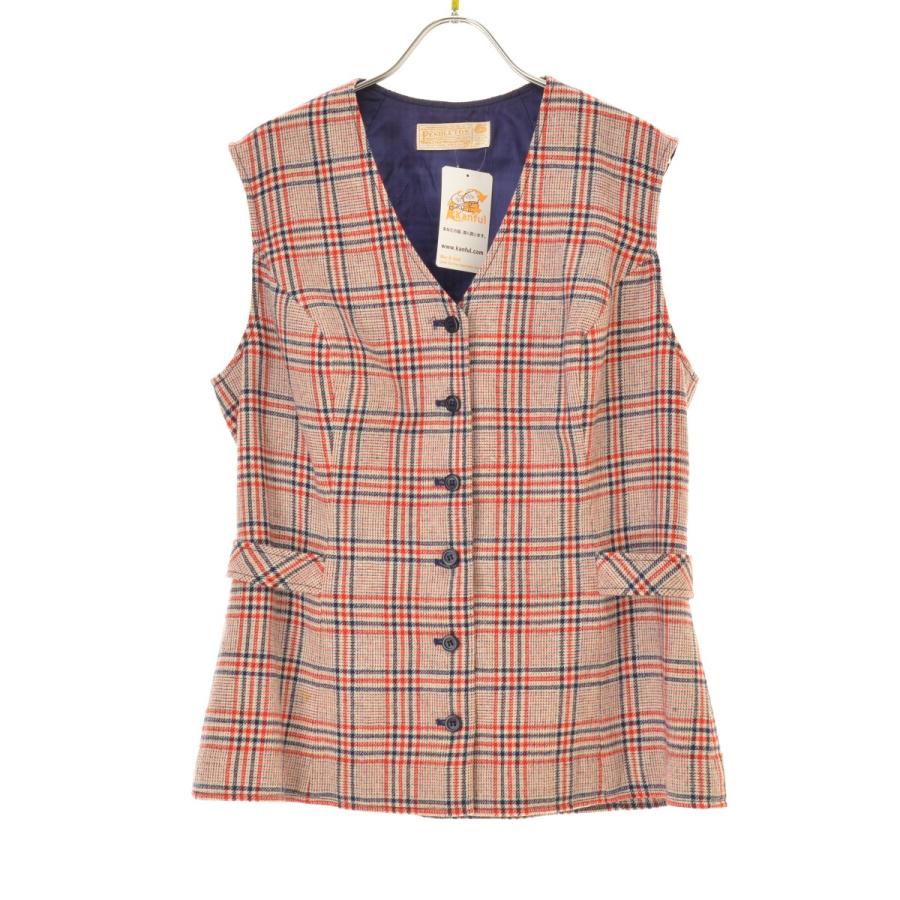 【PENDLETON】ウール チェック ベルト付きベスト PENDLETON（ペンドルトン） ウール チェック ベルト付き ベスト