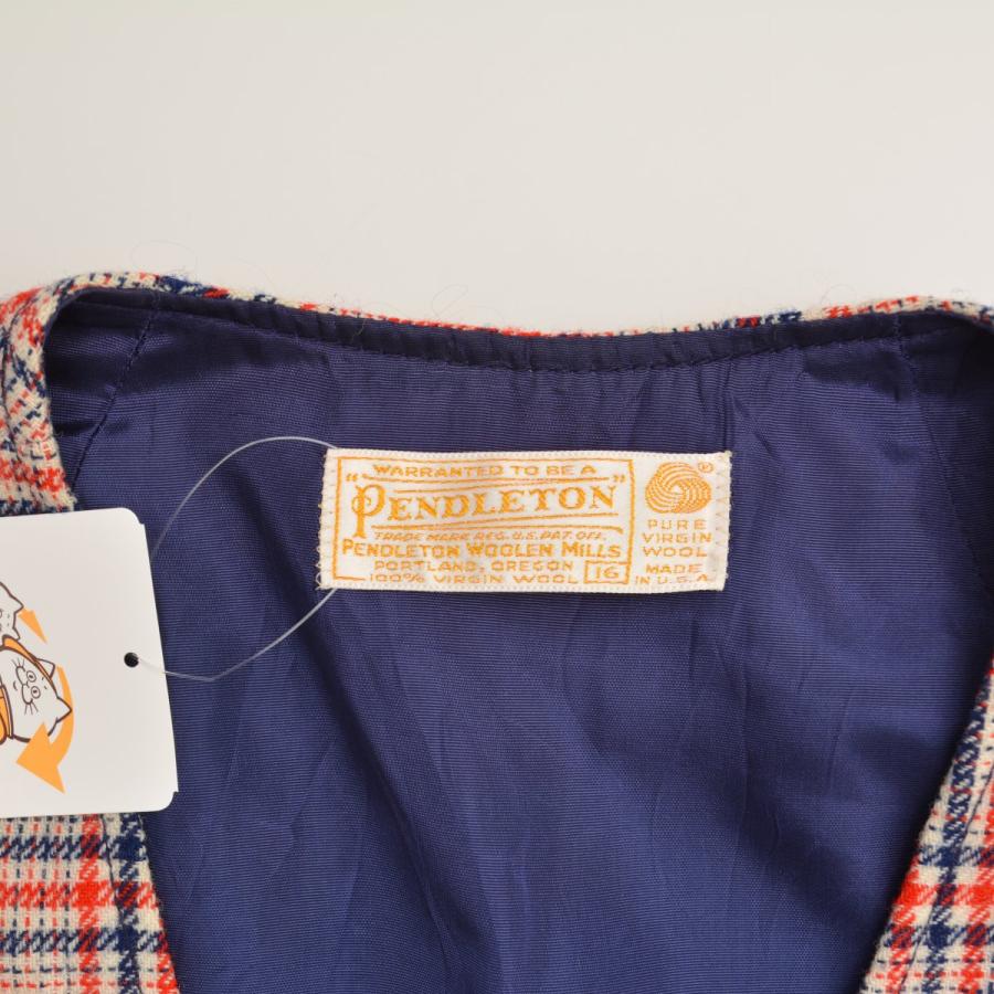 PENDLETON（ペンドルトン） ウール チェック ベルト付き ベスト