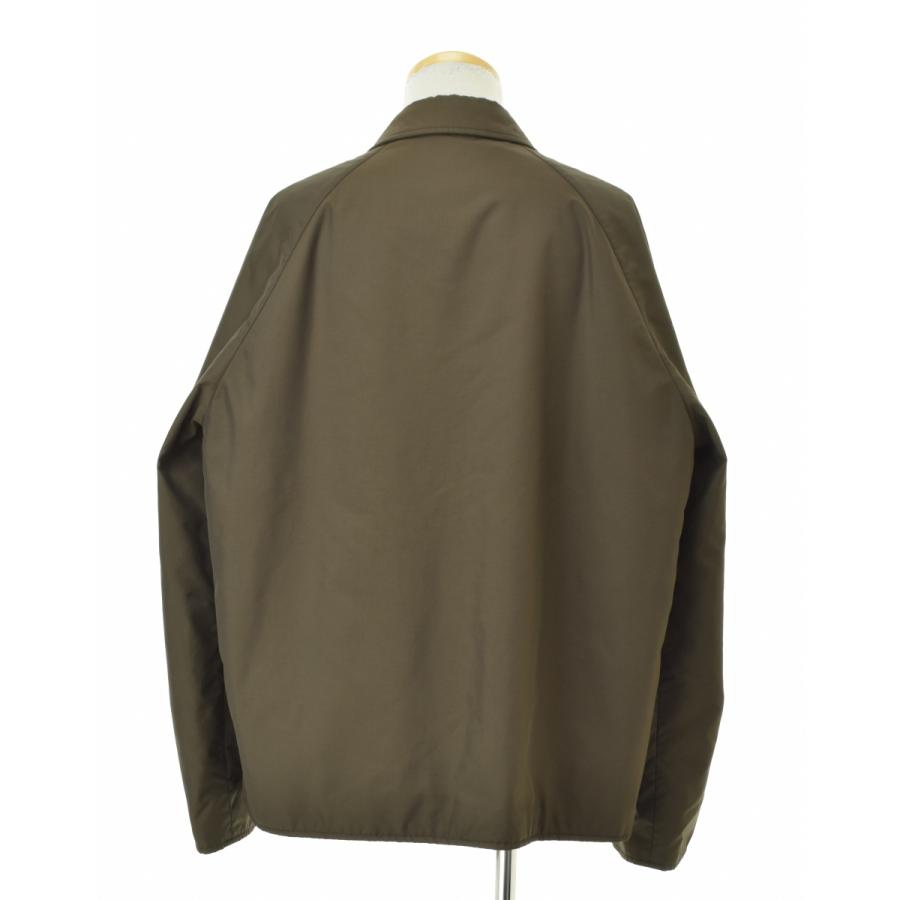 HERMESナイロンジップジャケット スウィングトップブルゾン レザー メッシュ HERMES（エルメス） レザーパイピング 中綿入り スウィングトップ