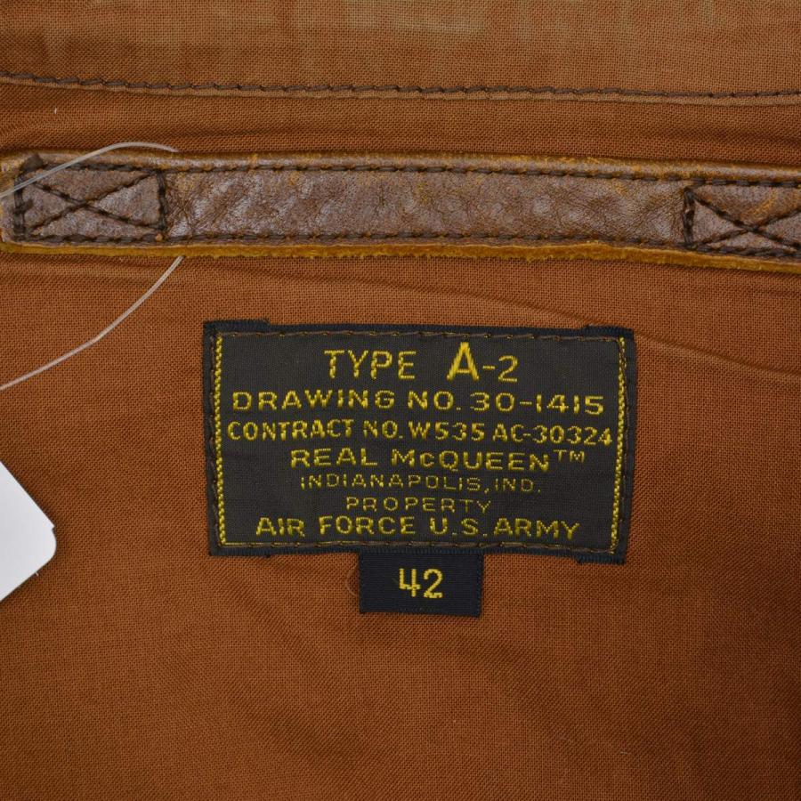 THE REAL McCOY'S / リアルマッコイ 旧マッコイ REAL McQUEEN A-2 CAPTAIN V.HILTS スティーブマックイーン 大脱走 レザージャケットの画像