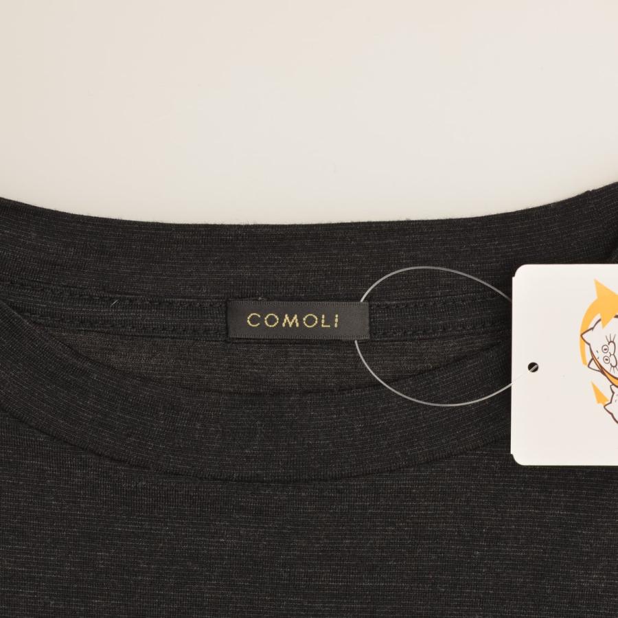 COMOLI / コモリ 24SS Z01-05022 サマーウール クルー チャコール 長袖